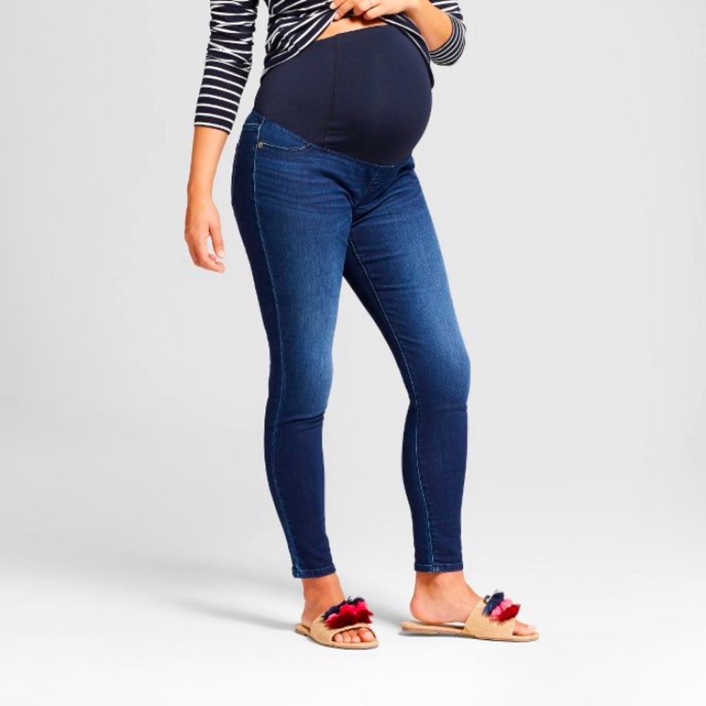 NWT Isabel Maternity by Ingrid & Isabel Crossover Panel Skinny Jeans 6